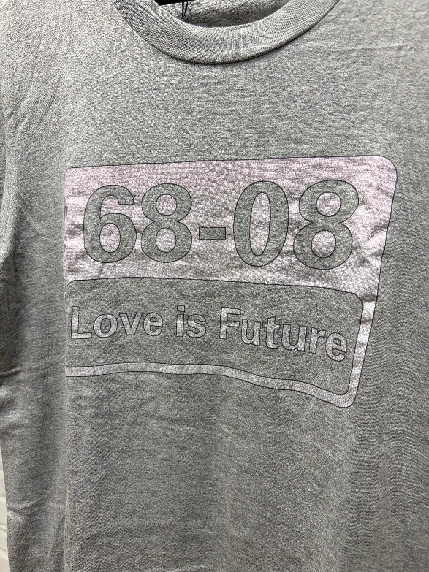 2000s Dolce & Gabbana ‘Love is Future’ Grey License Plate T-Shirt