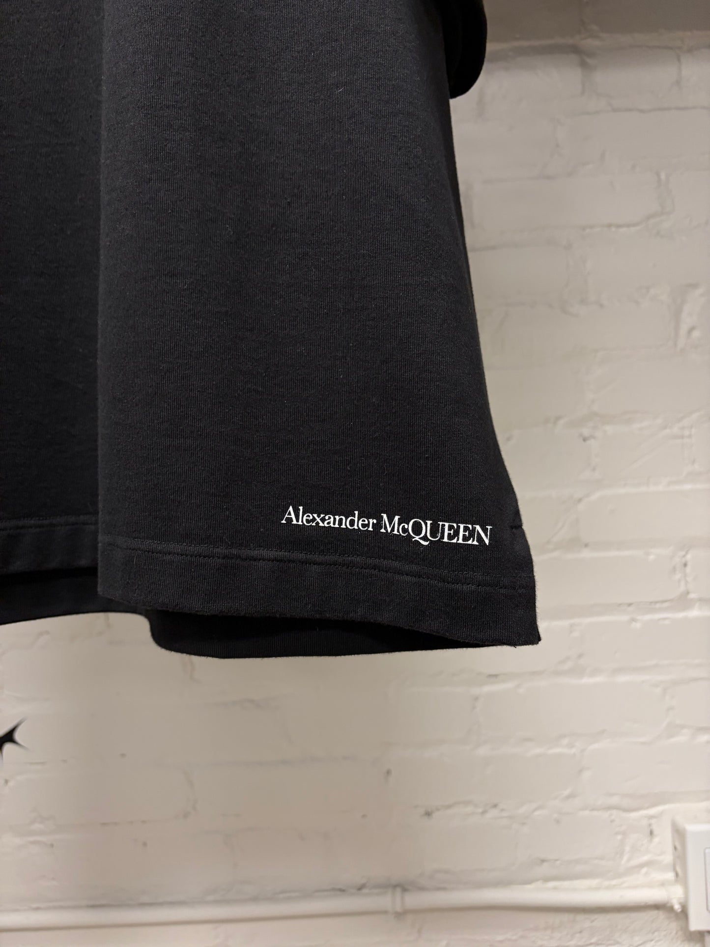 Alexander McQueen ‘Skull Print’ Black Cotton Short Sleeve Crewneck