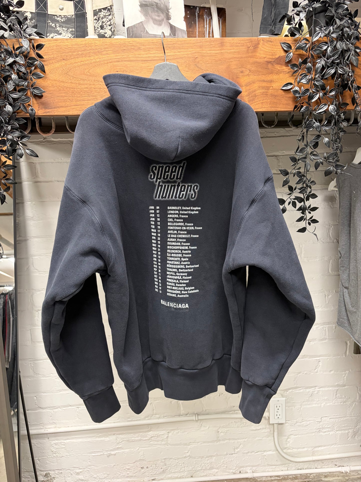 AW2018 Balenciaga ‘Speedhunters’ Heavyweight Terry Cotton Pullover Hoodie