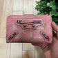 Balenciaga Pink ‘Tour’ City Calfskin Leather Wallet