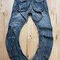 PPFM J/Banana Cut Washed Raw Blue Twisted Denim