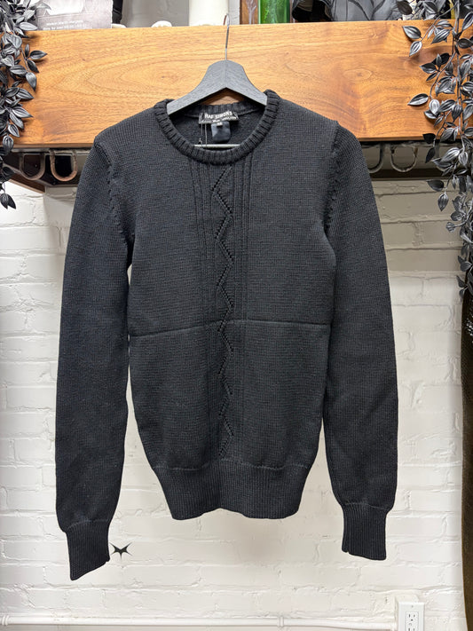 AW1999 Raf Simons ‘Disorder Incubation Isolation’ Black Cable Knit Sweater