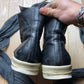 Rick Owens Mainline Leather Ramones High Top Sneakers