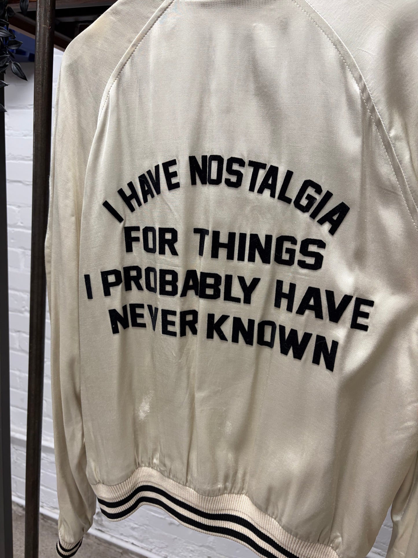 SS2020 Celine by Hedi Slimane ‘Nostalgia’ Silk Bomber Jacket