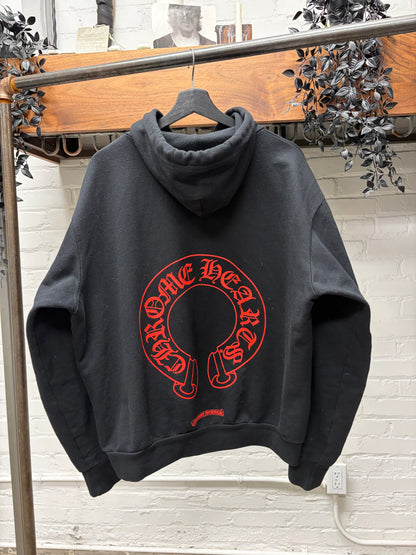Chrome Hearts ‘Online Exclusive’ Red/Black Horseshoe Logo Hoodie