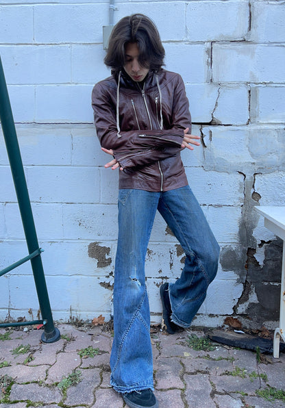 Autumn Winter 2014 Rick Owens ‘Moody’ Blood Red Lambskin Leather Jacket