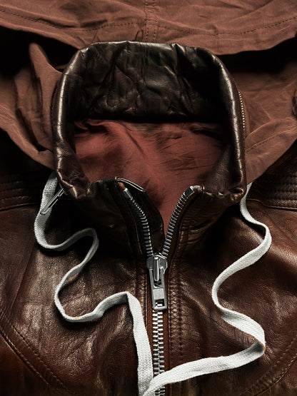 Autumn Winter 2014 Rick Owens ‘Moody’ Blood Red Lambskin Leather Jacket
