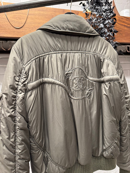 SS2014 Chanel ‘Lion Crest’ Quilted & Embroidered Logo Waistline Cropped Jacket