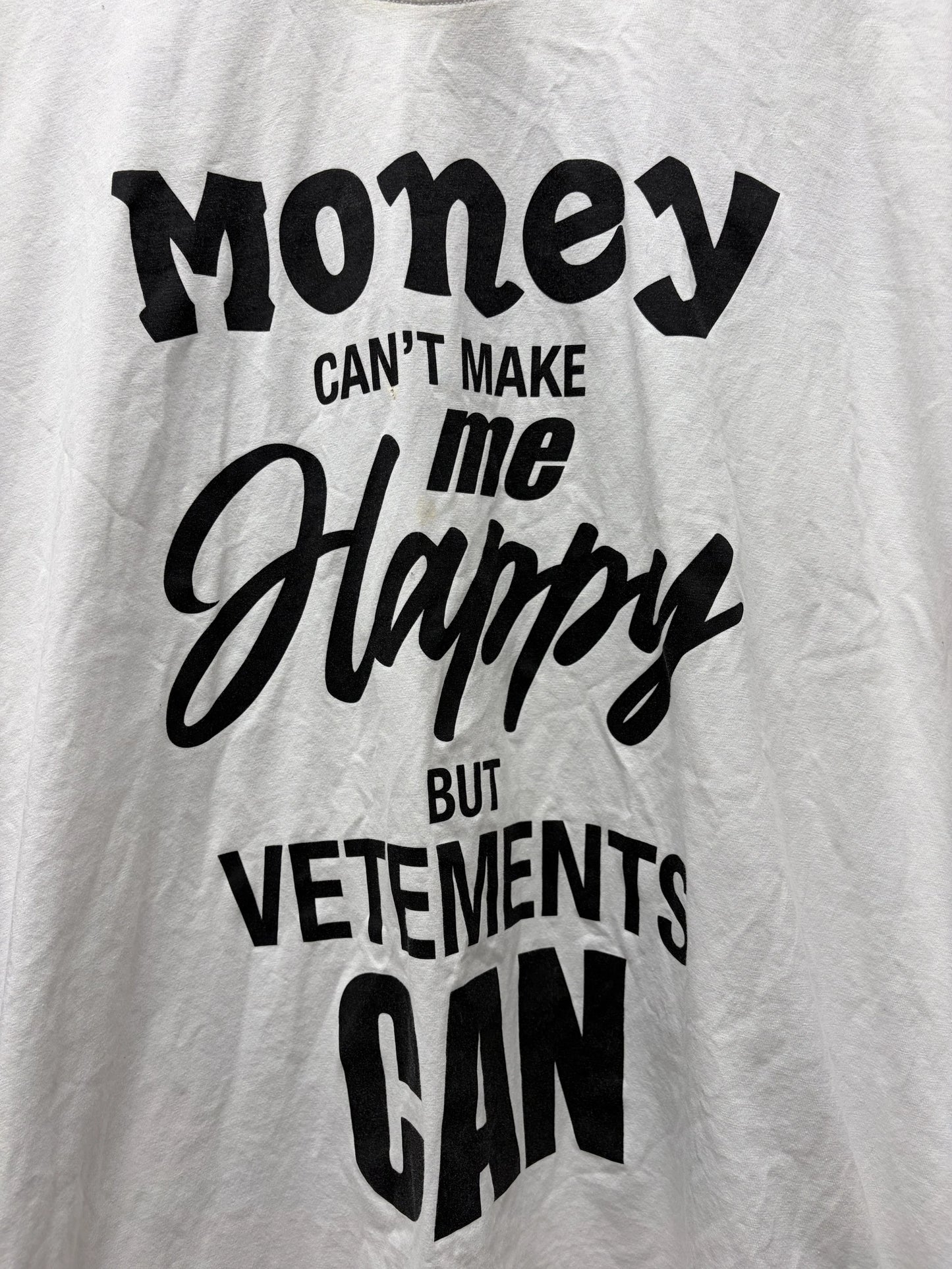 Vetements ‘Materialist’ Oversized White Graphic T-Shirt