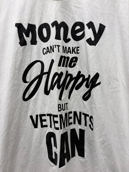 Vetements ‘Materialist’ Oversized White Graphic T-Shirt