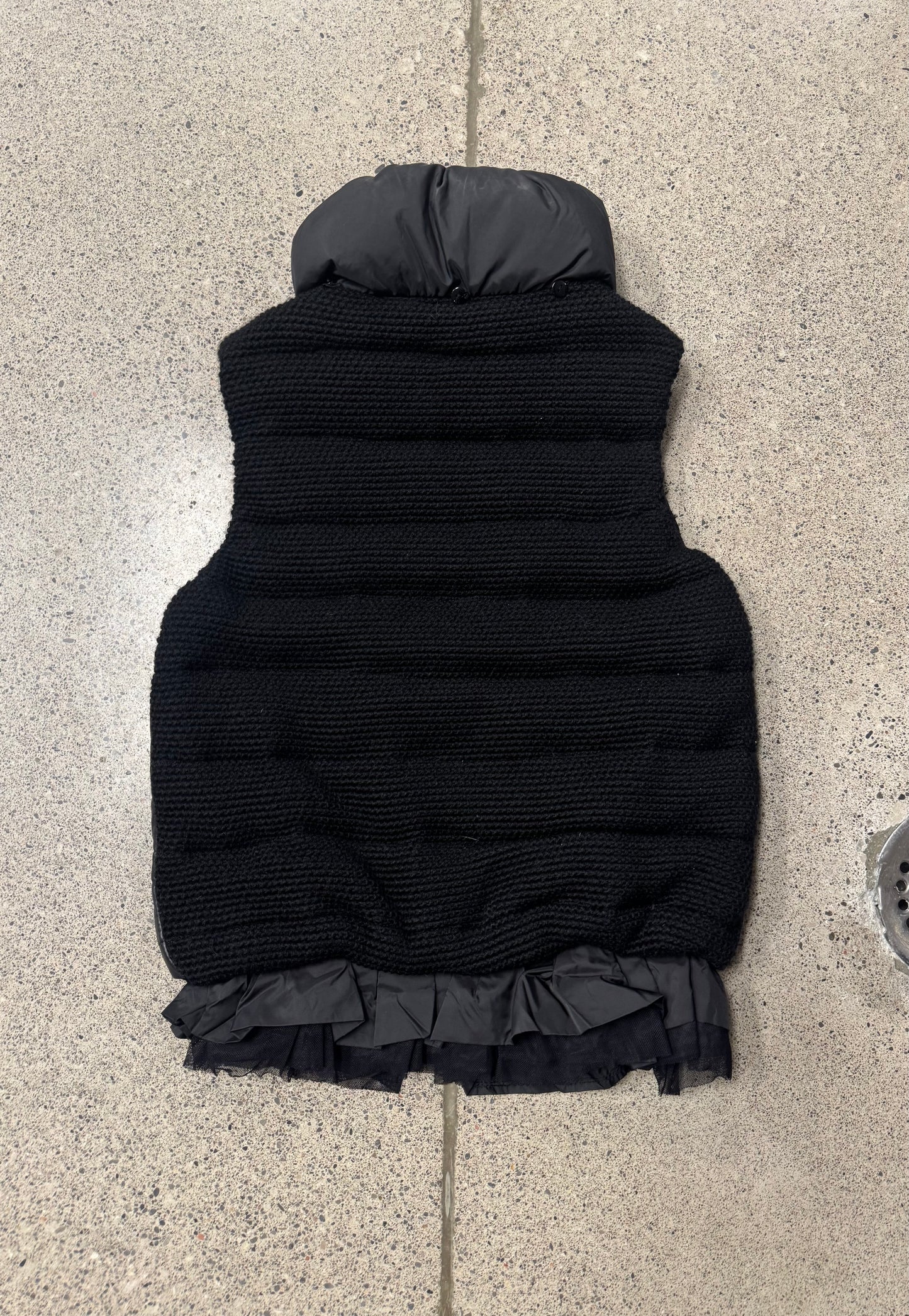 Roberto Cavalli ‘Skirted’ Black Puffer Vest