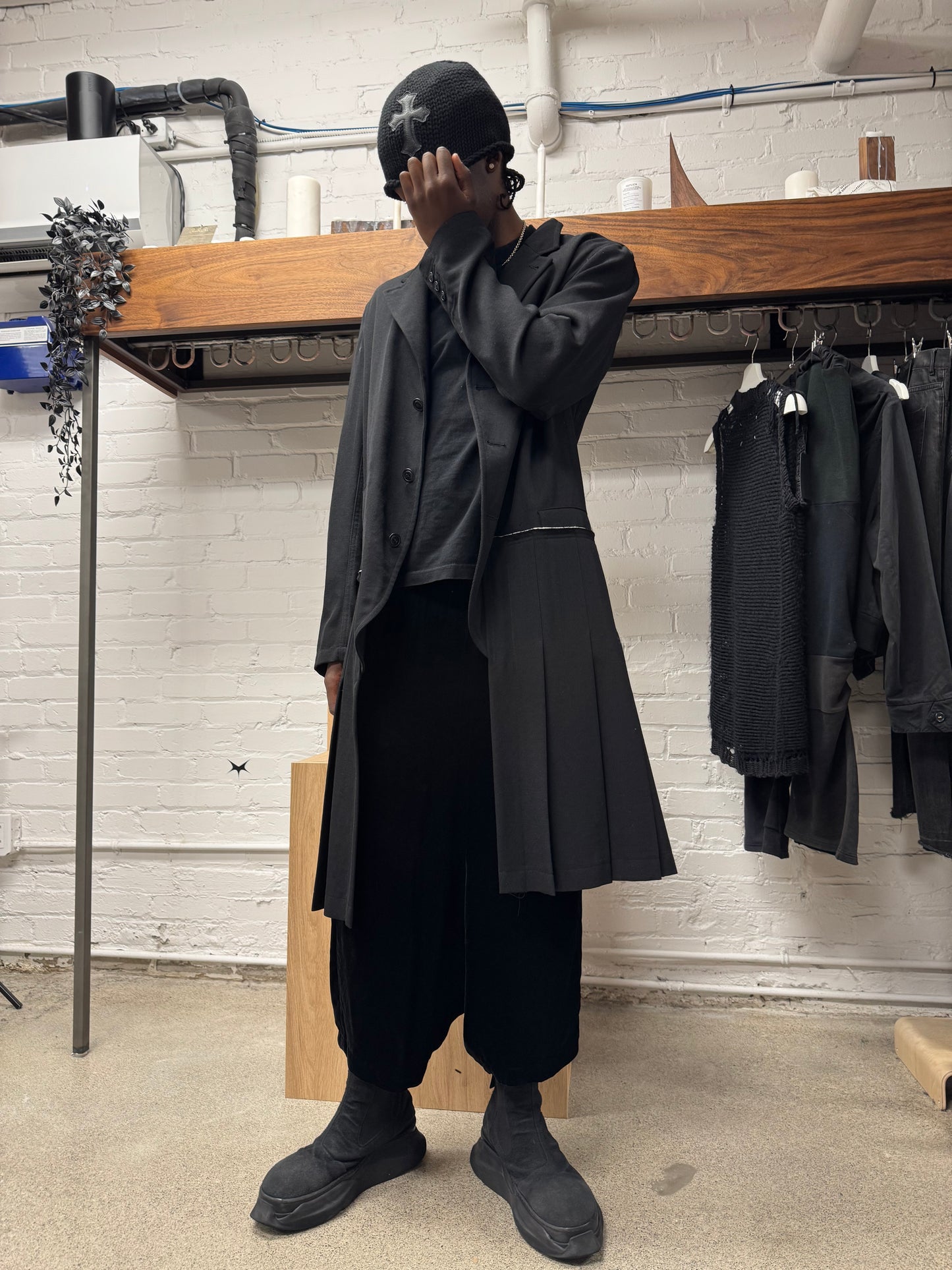 AW2013 Comme Des Garçons Homme Plus Pleated Skirt Coat