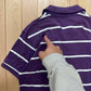 2000s Bape by Nigo Purple Striped Polo