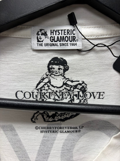 Hysteric Glamour ‘Courtney Love’ White Long Sleeve Portrait T-Shirt