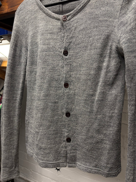 Yohji Yamamoto Jersey Cotton Henley Long Sleeve Shirt