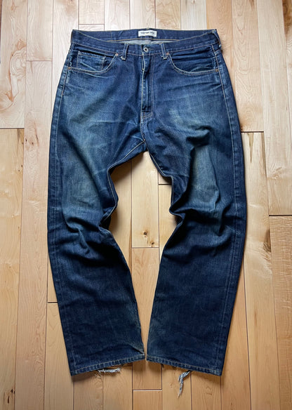 Bape Embroidered Ape Head Logo Raw Denim