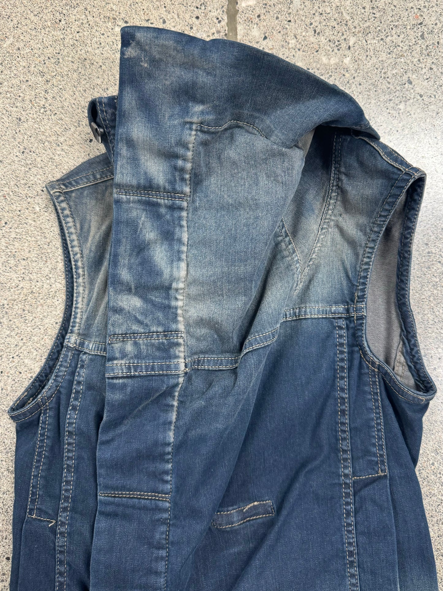 Rick Owens ‘Exploder’ DRKSHDW Blue Denim Vest