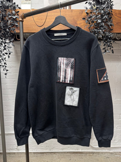 AW2016 Givenchy by Ricardo Tisci ‘Flag Patch’ Black Sweatshirt