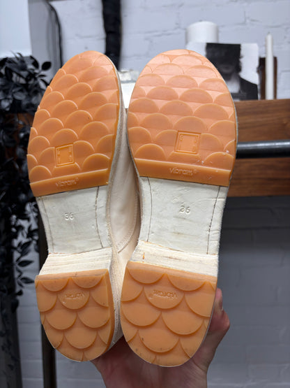 Guidi ‘310’ Front Zip White Leather High Cut Boots