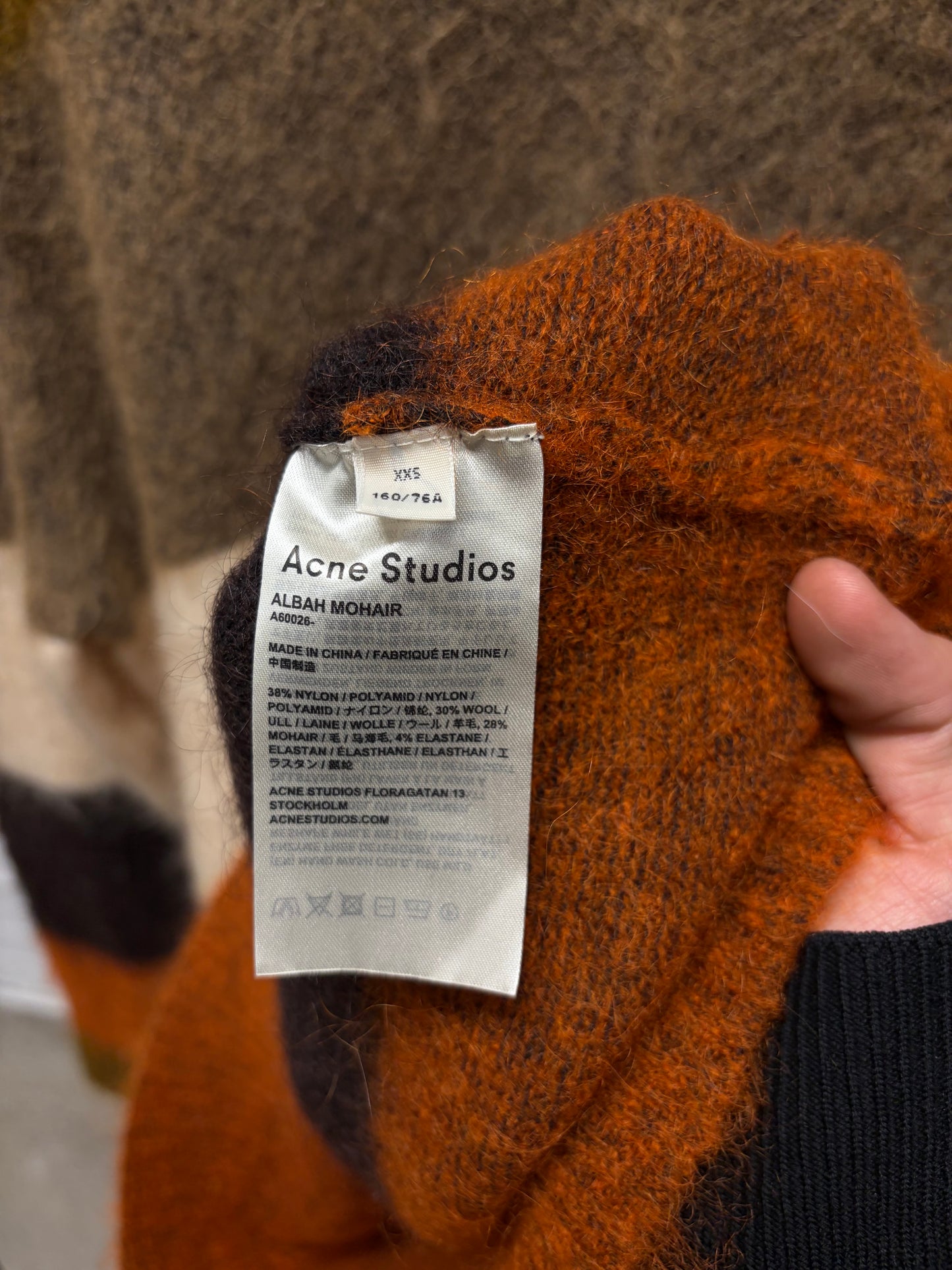 Acne Studios ‘Albah Mohair’ Striped Knit Sweater