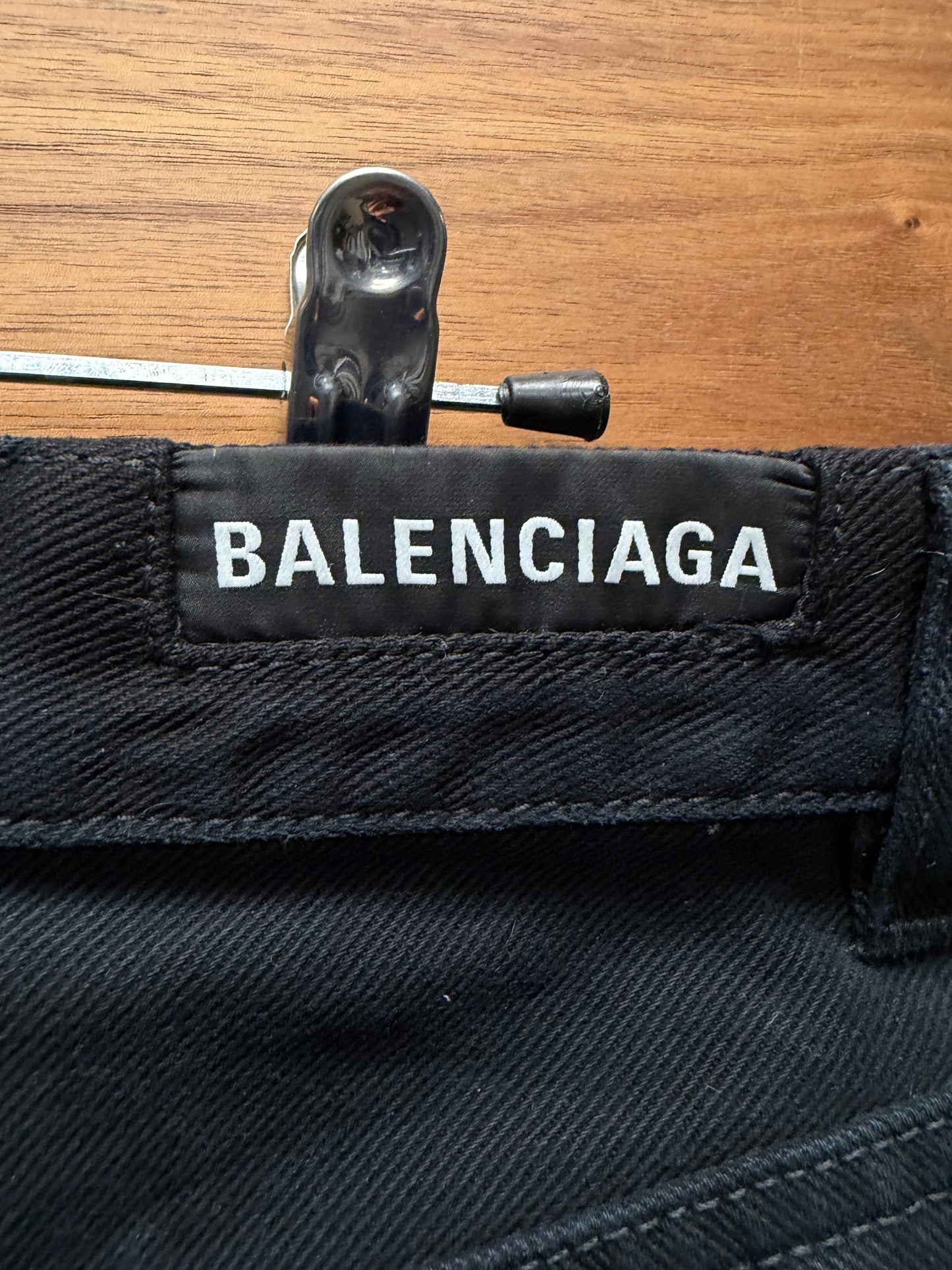 2023 Balenciaga ‘Flared Cut’ Classic Black Skinny Denim