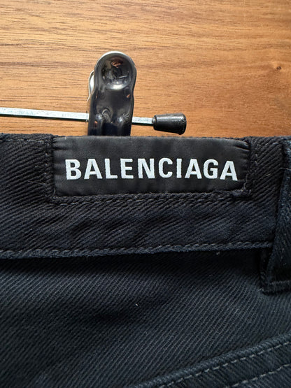2023 Balenciaga ‘Flared Cut’ Classic Black Skinny Denim