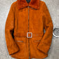 AW1995 Gucci by Tom Ford Orange Shearling Lined Suede Belted Jacket