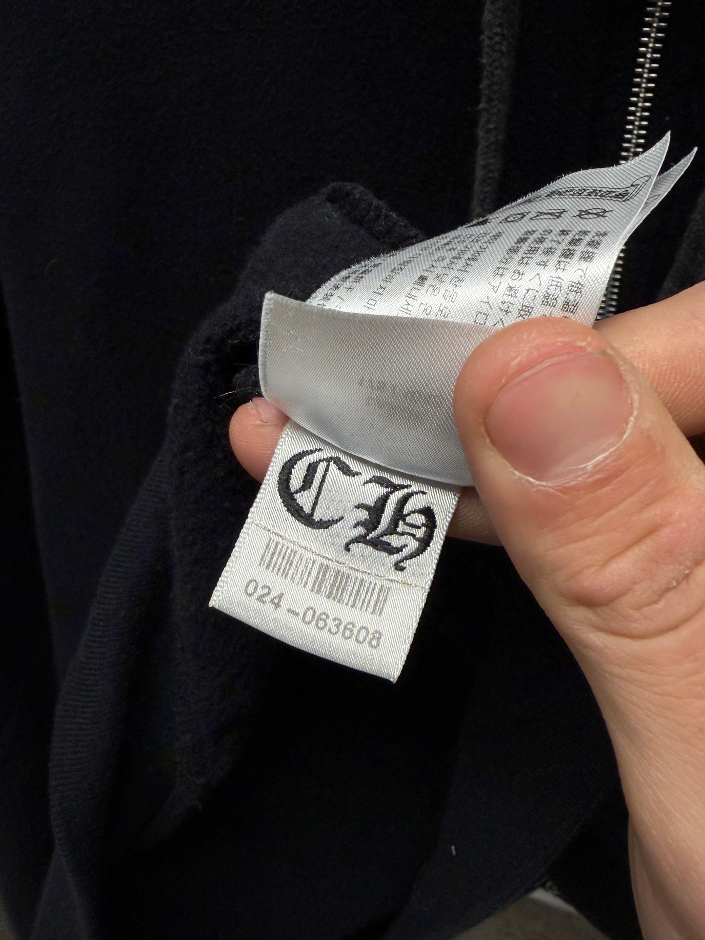 Chrome Hearts ‘T-Bar Logo’ Black  925 Silver Dagger-Zip Hoodie