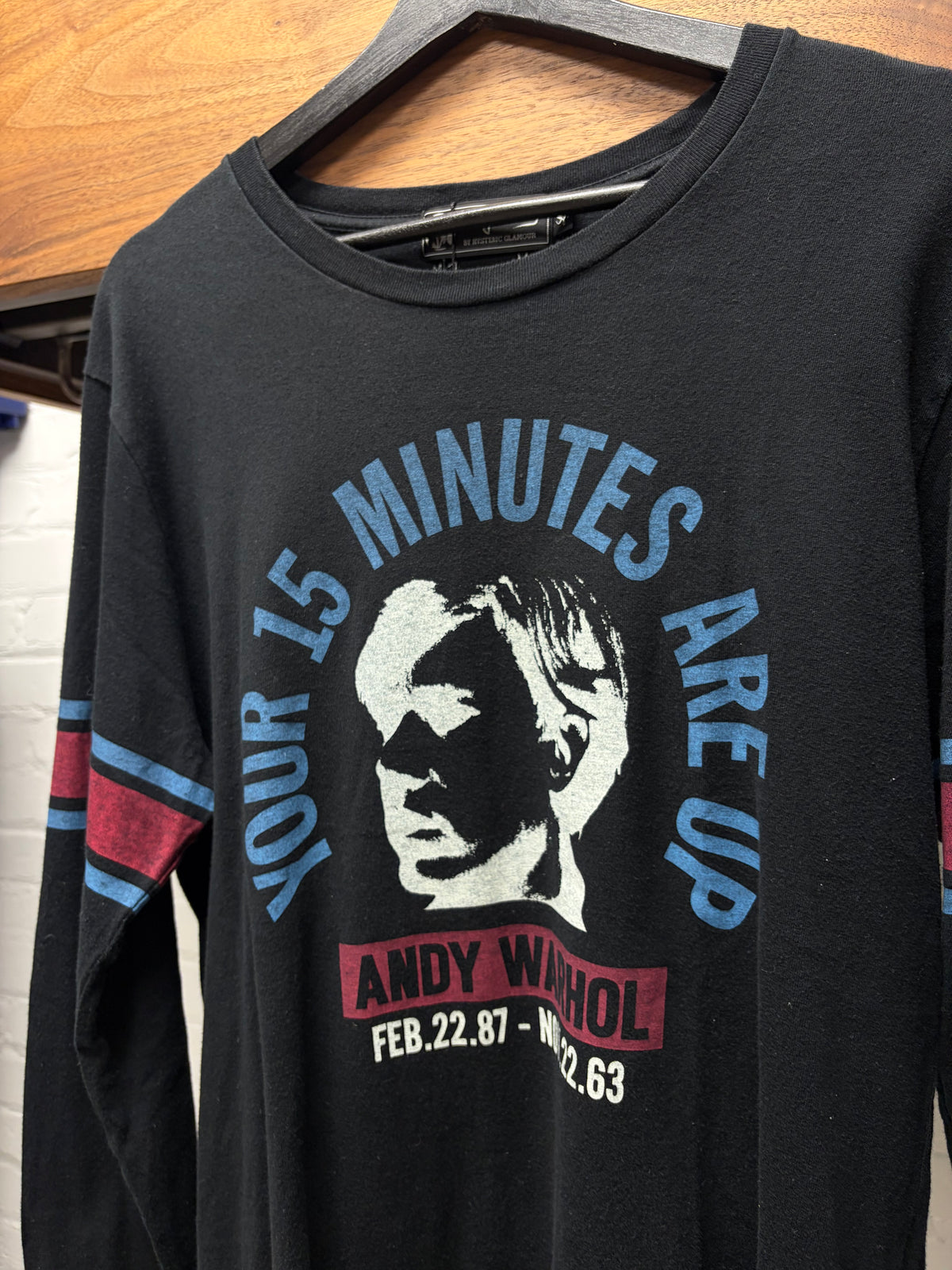 Hysteric Glamour x Andy Warhol ‘Times Up’ Long Sleeve Graphic Shirt