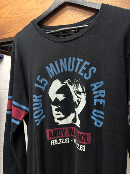 Hysteric Glamour x Andy Warhol ‘Times Up’ Long Sleeve Graphic Shirt