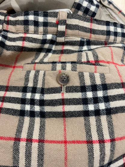 Vintage Burberry Nova Check Monogram Wool Trousers