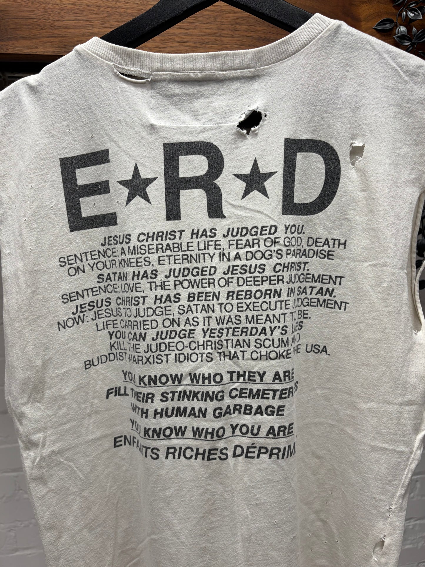 SS2016 Enfants Riche Deprimes ‘Dieu’ Distressed Tank Top