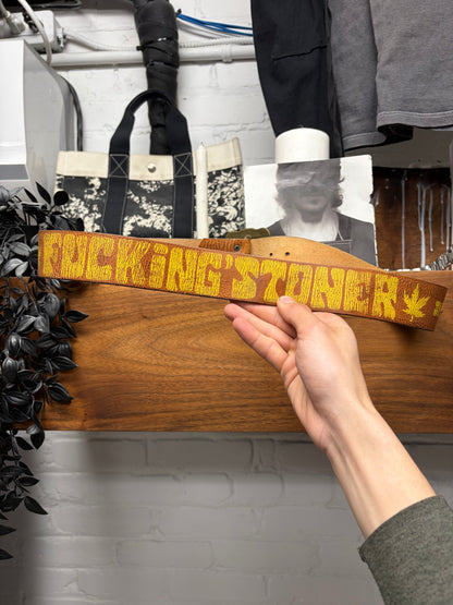 SS2005 Dsquared2 ‘Fucking Stoner’ Brown Calf Leather Belt