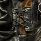 2000’s Dolce & Gabbana Shearling Lined ‘Brown Suede Detailed’ Collared Leather Moto Jacket