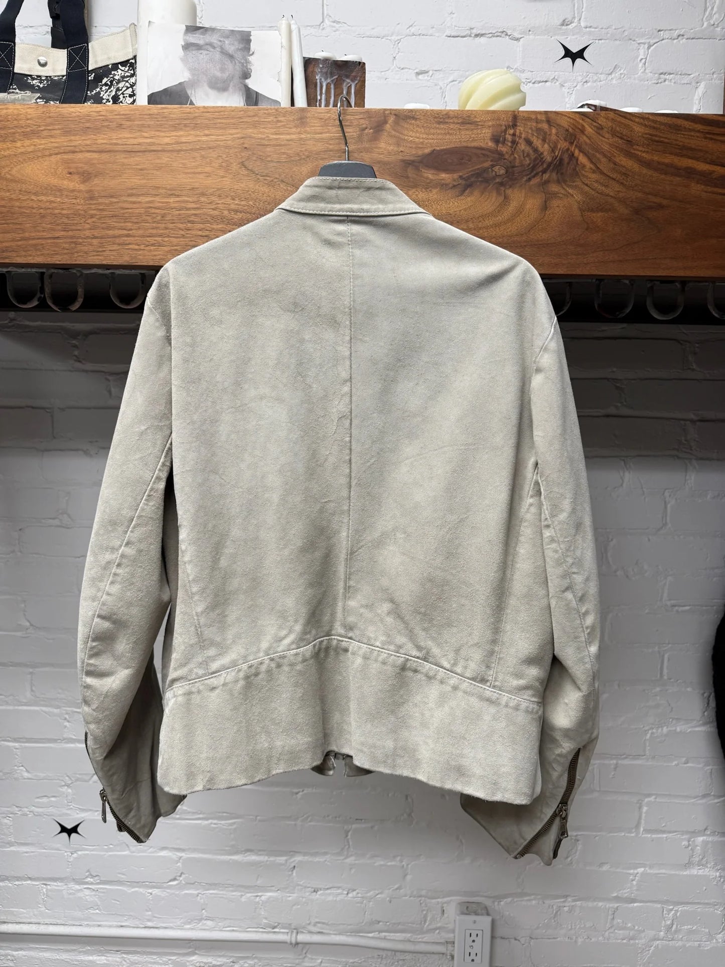 SS2002 Maison Martin Margiela ‘5-Zip’ Suede Bomber Jacket