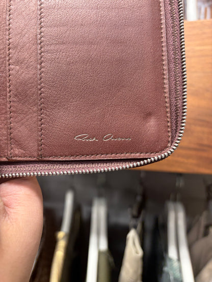 AW2014 Rick Owens ‘Moody’ Aged Brown Leather Long Wallet