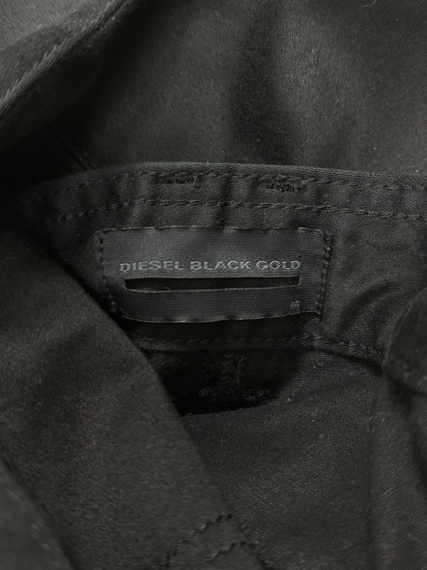 Diesel Black Moto-Knee Padded Biker Pants