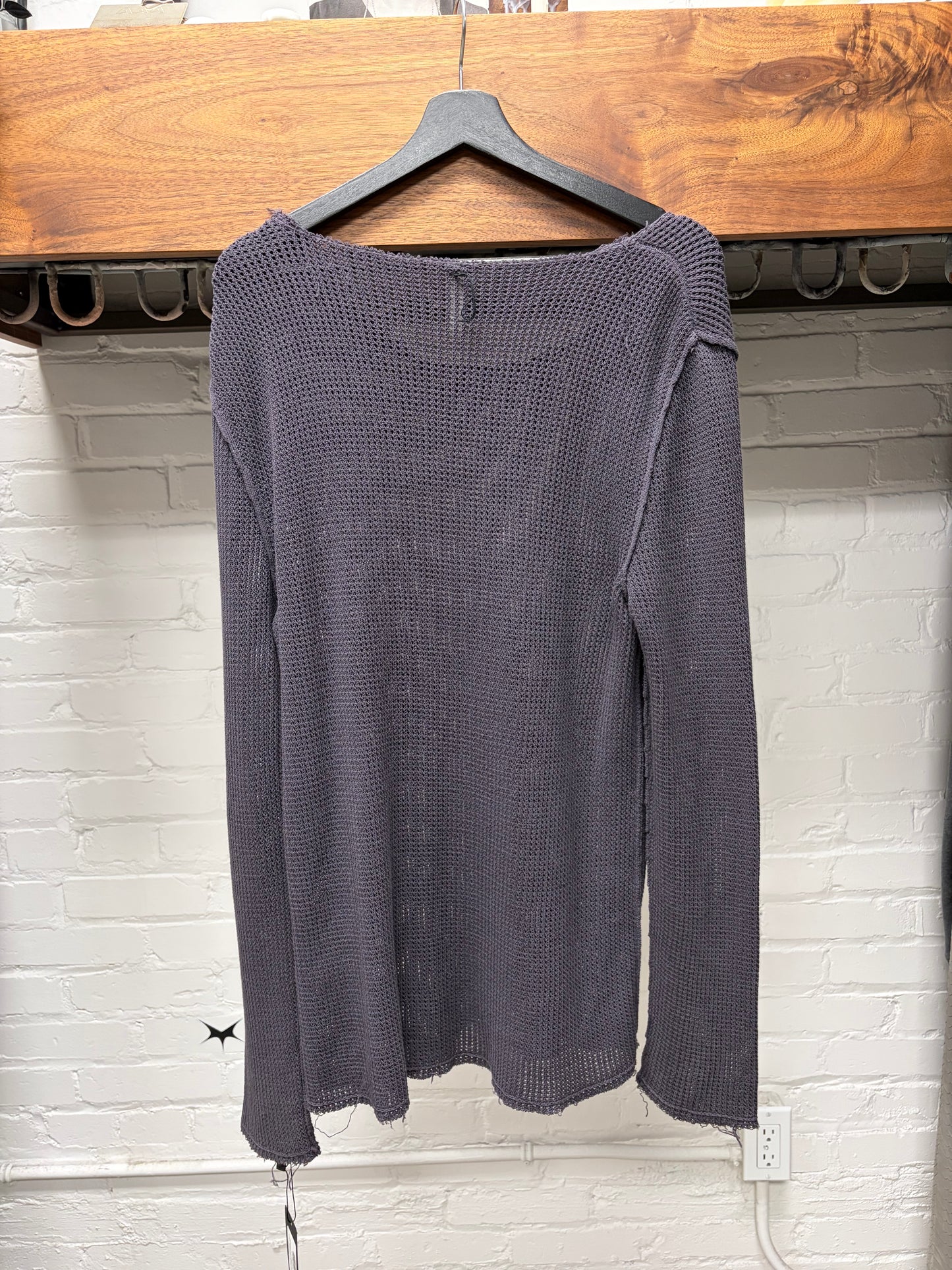 Damir Doma Distressed ‘Plum’ Looss Gauge Knit Sweater