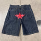 2000s Bape OG Nigo Era ‘Star Sta’ Painted Denim Shorts
