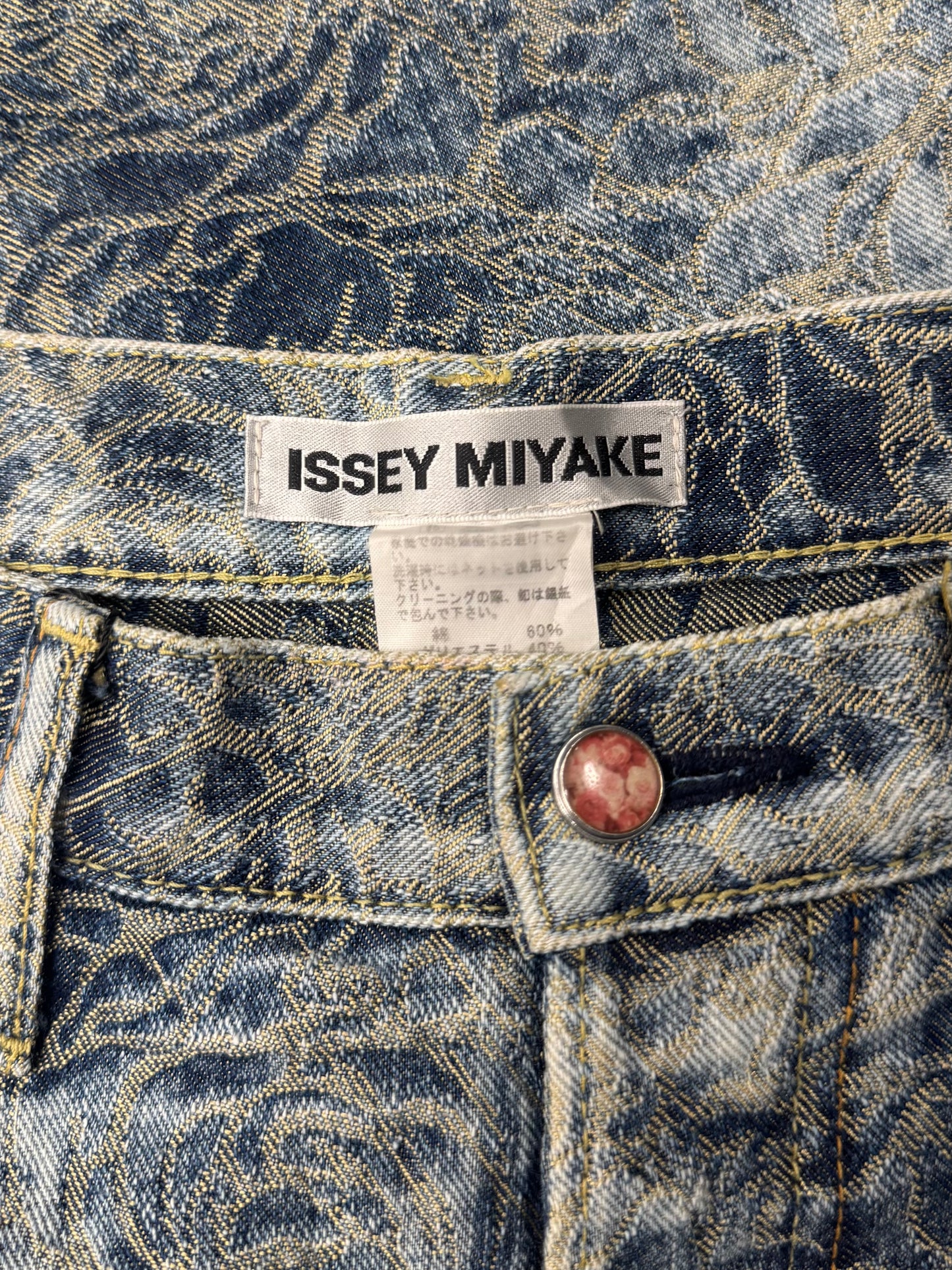 SS2007 Issey Miyake ‘Rose’ Jacquard Embroidered Denim