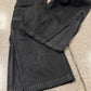 SS1999 Jean Paul Gaultier Waxed Black ‘Zipper Flare’ Cargo Pants