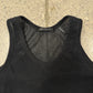 Helmut Lang Black Mesh Logo Tank Top