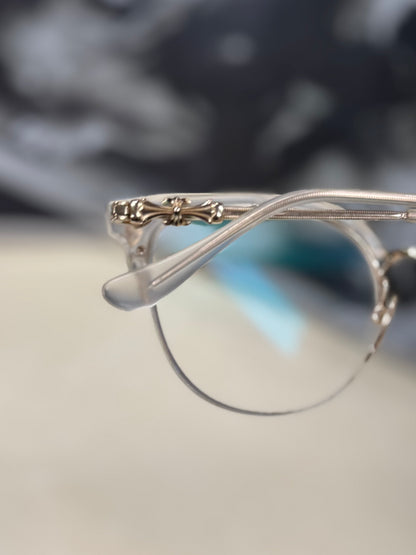 Chrome Hearts 22K Gold ‘Tang’ Clear Prescription Glasses Frames