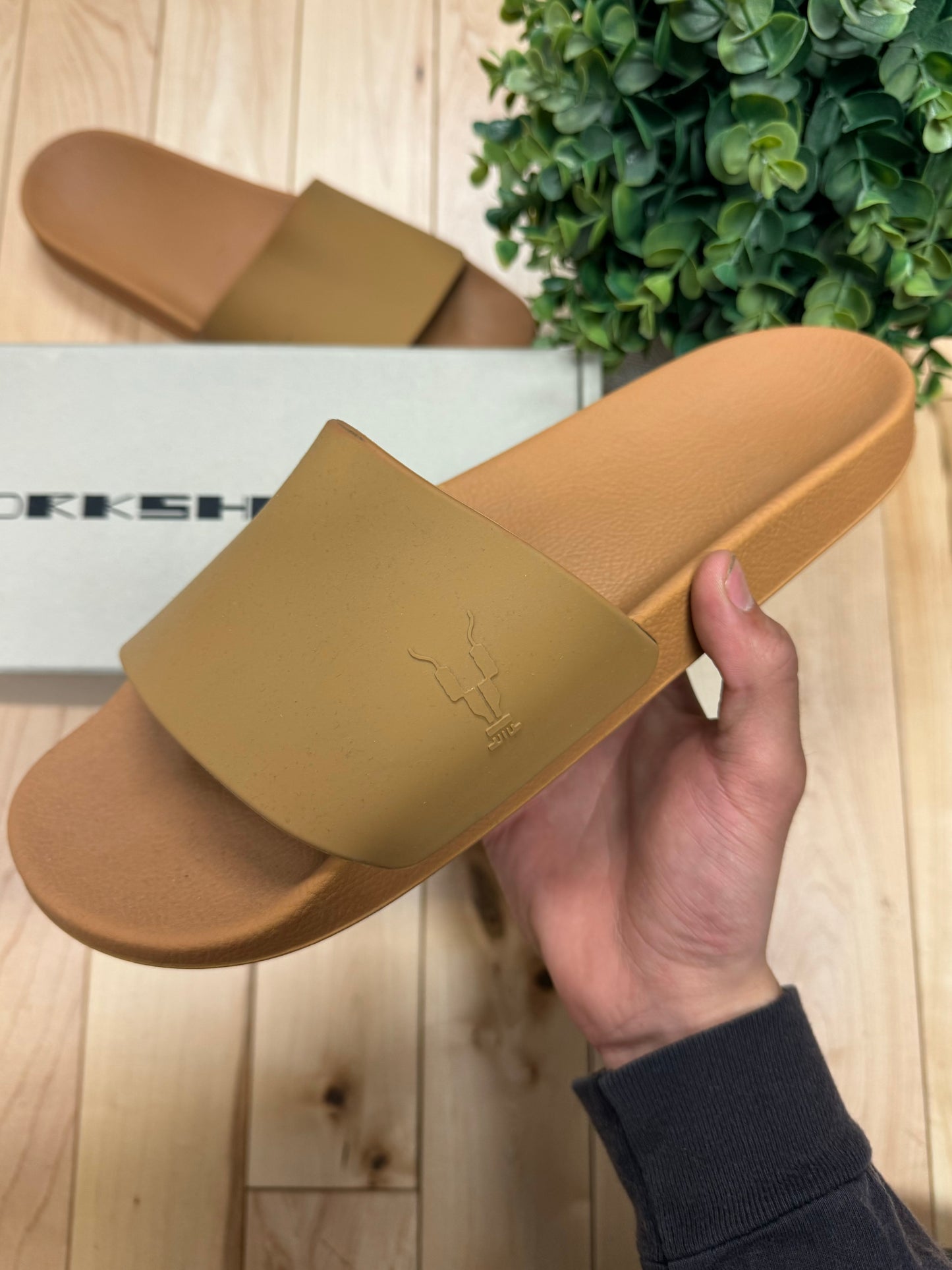 Rick Owens DRKSHDW Clay Orange Rubber Slides