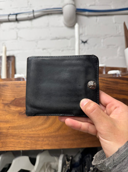 Chrome Hearts ‘1Snap’ Black Calfskin Leather ‘Cross Ball’ Bifold Wallet
