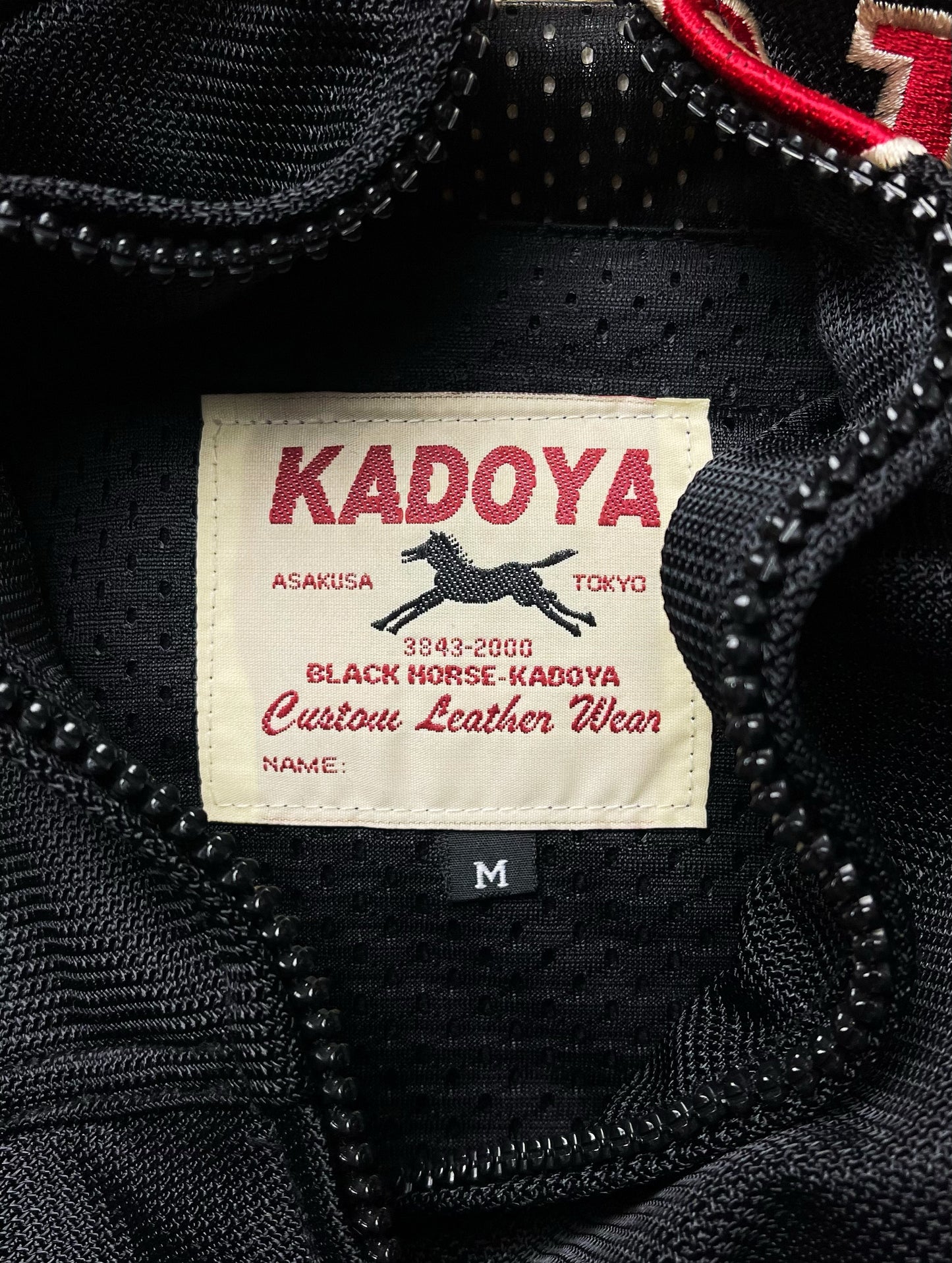 Kadoya K’s Leather Blackhorse Racing Team Armoured Biker Jacket