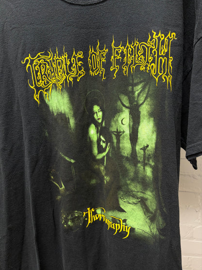 Vintage 2007 Cradle of Filth ‘Tournography’ Faded Black Band T-Shirt