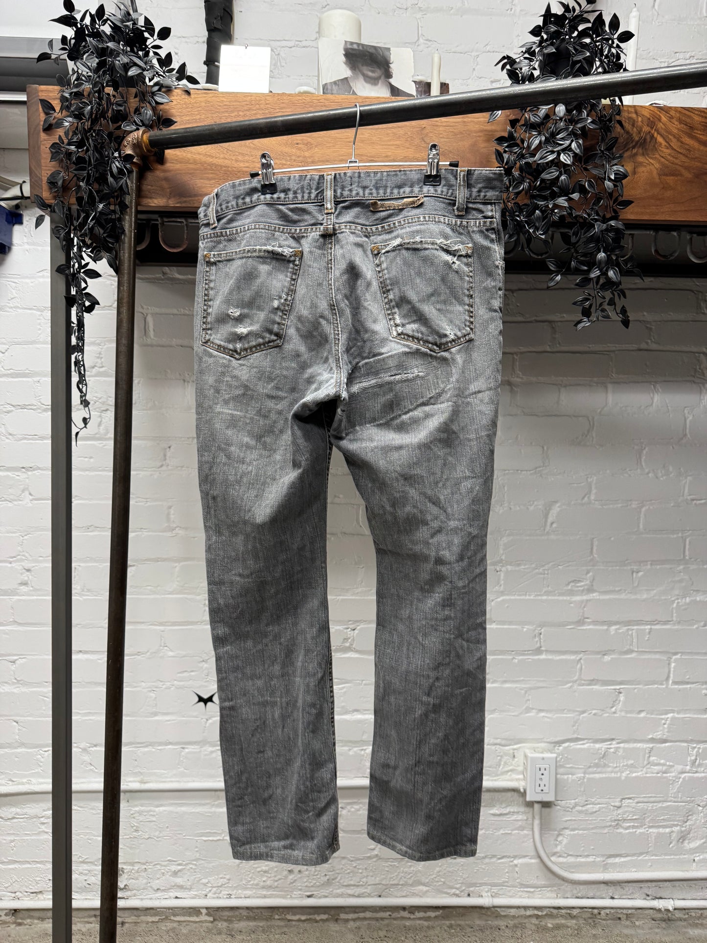 Dolce & Gabbana Mainline Distressed Grey Bootcut Denim