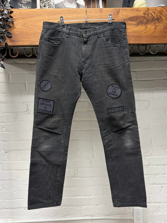 AW2004 Number (N)ine ‘Give Peace a Chance Patchwork Denim