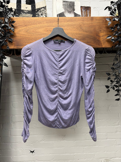 AW1999 Gucci by Tom Ford Lilac Purple ‘Ruched Sleeve’ Top